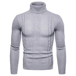 Hot 2019 fashion autumn winter warmth turtleneck men's high lapel pullover bottoming shirt  jacquard knitted sweater men XY019