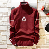 2020 Autumn New Men's Turtleneck Sweaters Pullover Male Solid Color Slim Fit Turtleneck Sweater Tops Knitted Pullovers M-3XL